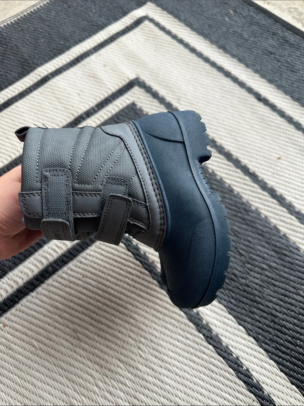 Carter's Gray Kids Winter Boots with Blue Lining